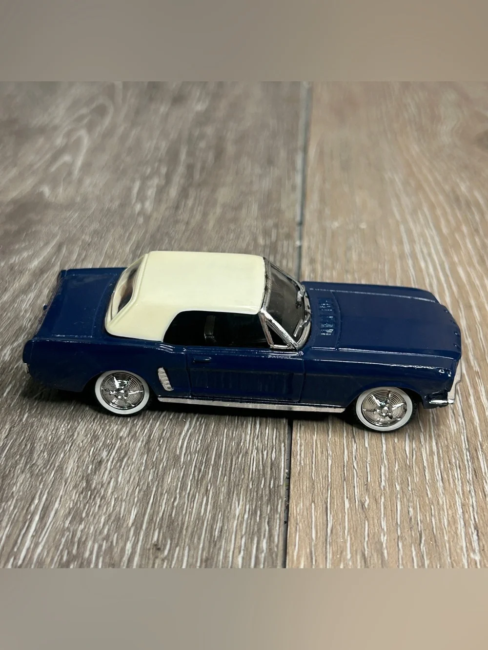 Solido Vintage 1/43 1964 1/2Ford Mustang Hardtop Blue Diecast Car Made in France